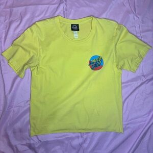 Santa Cruz Skateboards Yellow Short Sleeve Tee